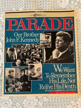 Vintage Parade Magazine Cover Featuring John F. Kennedy July 3, 1988